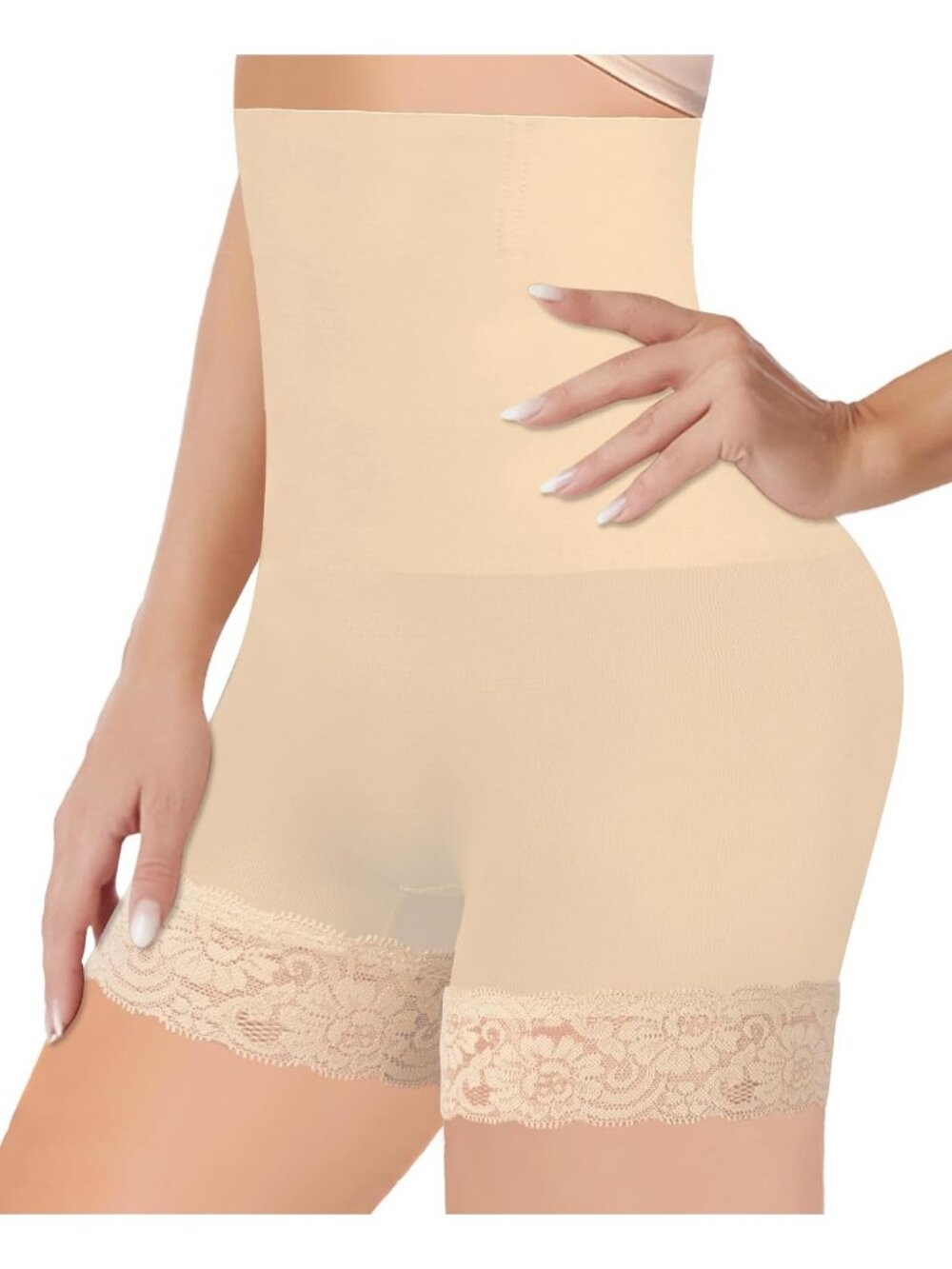 High Waist Lace Tummy Shapewear Shorts Body Shaper Seamless Shorts Underdress